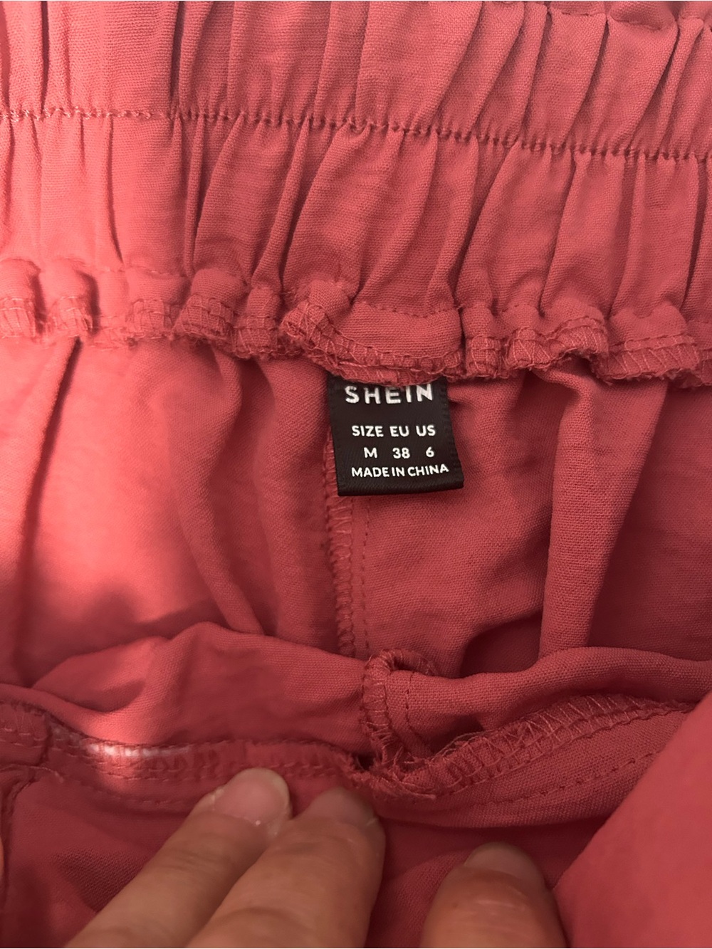 SHEIN mauve Elastic Waist Pull-On dress pants